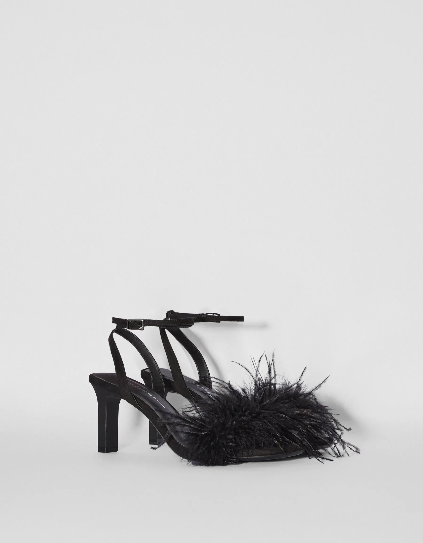 BERSHKA Sandales talon plumes Fuchsia Flash Sale