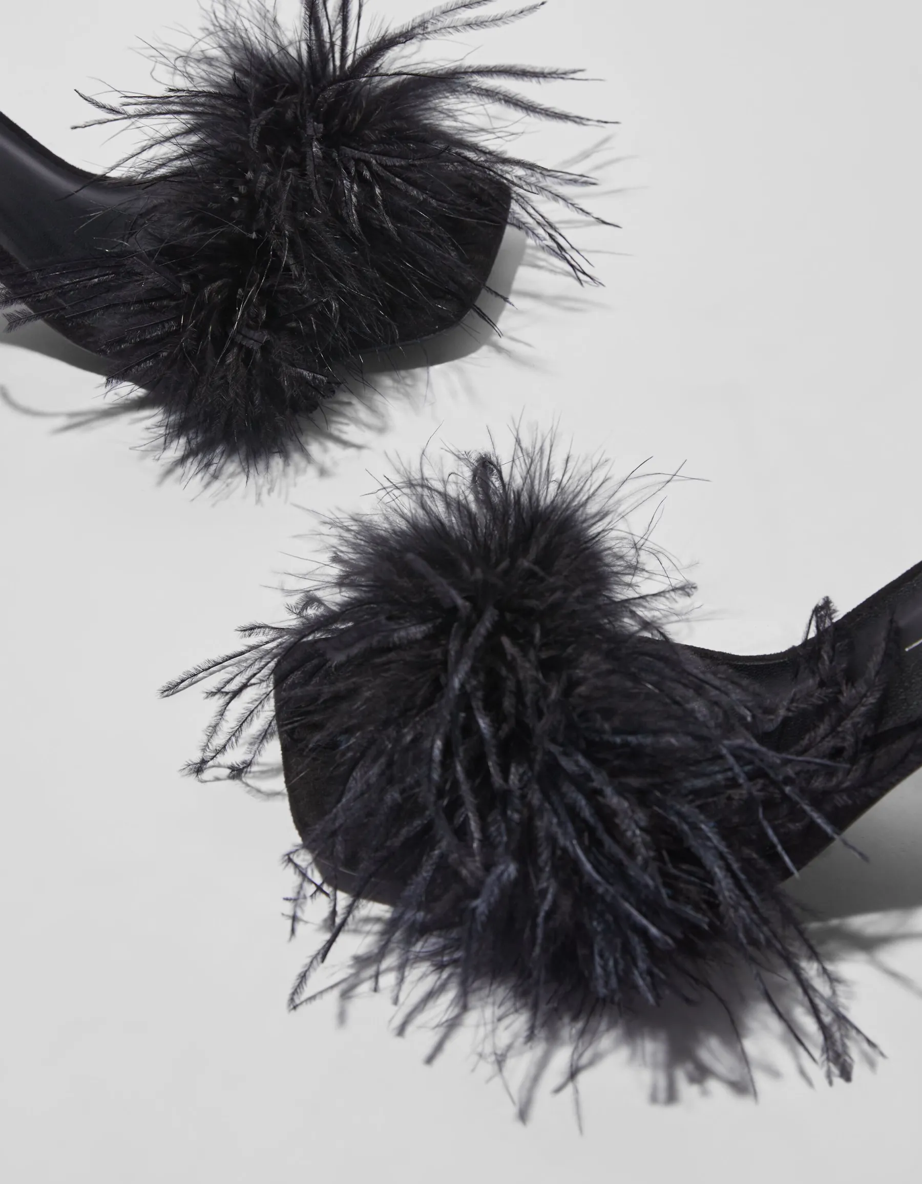 BERSHKA Sandales talon plumes Fuchsia Flash Sale