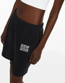 BERSHKA Short molleton coton Gris Outlet