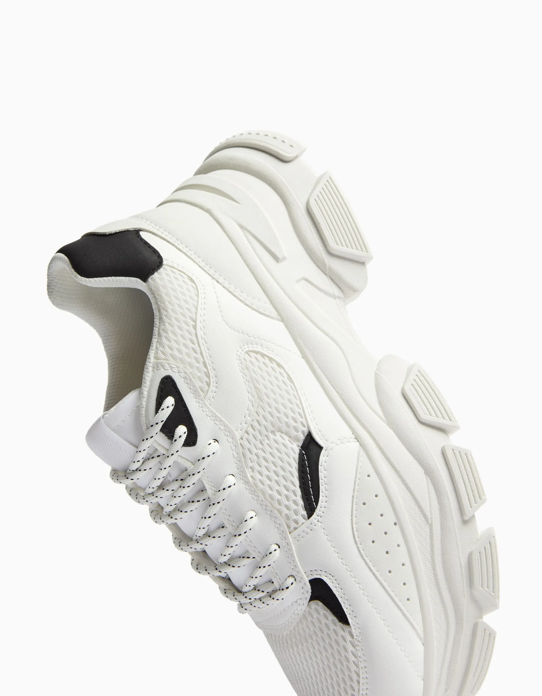 BERSHKA Sneakers semelle épaisse avec mesh homme Multicouleur Online