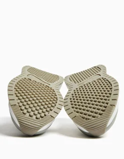 BERSHKA Sneakers semelle épaisse avec mesh homme Blanc Outlet