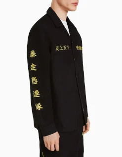 BERSHKA Surchemise brodée TOKYO REVENGERS Noir Best