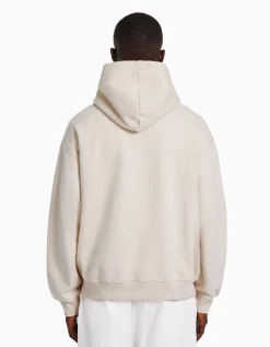 BERSHKA Sweat capuche boxy fit Kaki Fashion