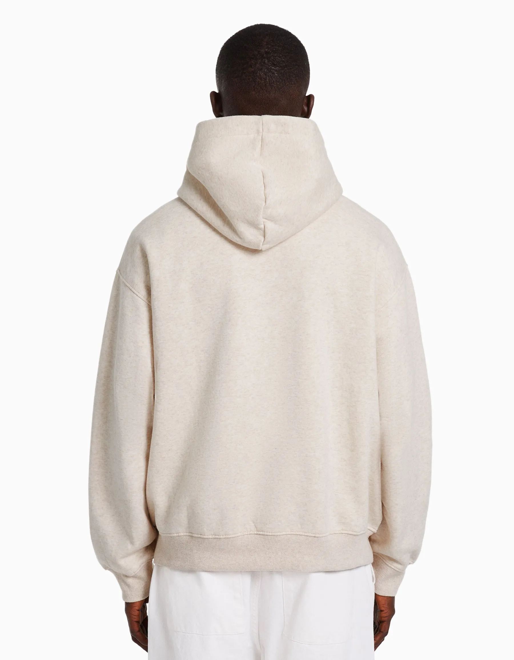 BERSHKA Sweat capuche boxy fit Gris New