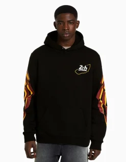 BERSHKA Sweat capuche 24h LE MANS Noir Hot