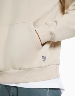 BERSHKA Sweat capuche oversize Beige Cheap