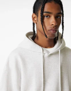 BERSHKA Sweat capuche oversize Gris Hot