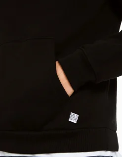 BERSHKA Sweat capuche oversize Noir Flash Sale