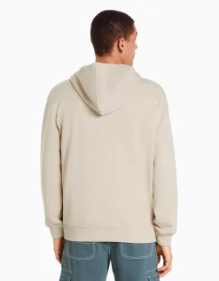 BERSHKA Sweat capuche oversize Beige New