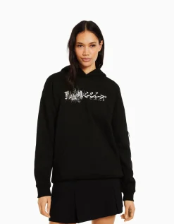 BERSHKA Sweat capuche petites oreilles TOKYO REVENGERS Noir Sale