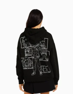 BERSHKA Sweat capuche petites oreilles TOKYO REVENGERS Noir Sale