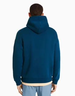 BERSHKA Sweat capuche varsity Bleu foncé Store