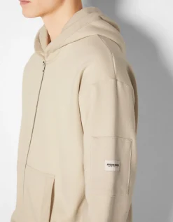 BERSHKA Sweat capuche zippé Pierre Cheap