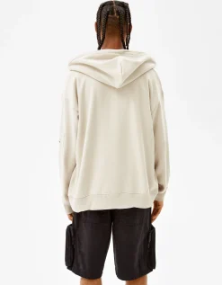 BERSHKA Sweat capuche zippé Noir Store