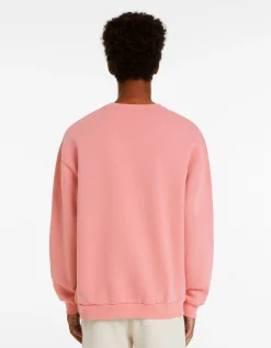 BERSHKA Sweat oversize col rond Noir Fashion