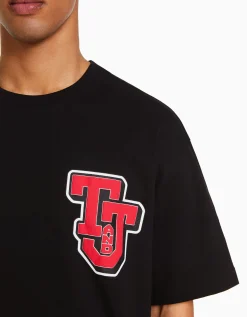 BERSHKA T-shirt manches courtes boxy fit imprimé Tom & Jerry Noir Shop
