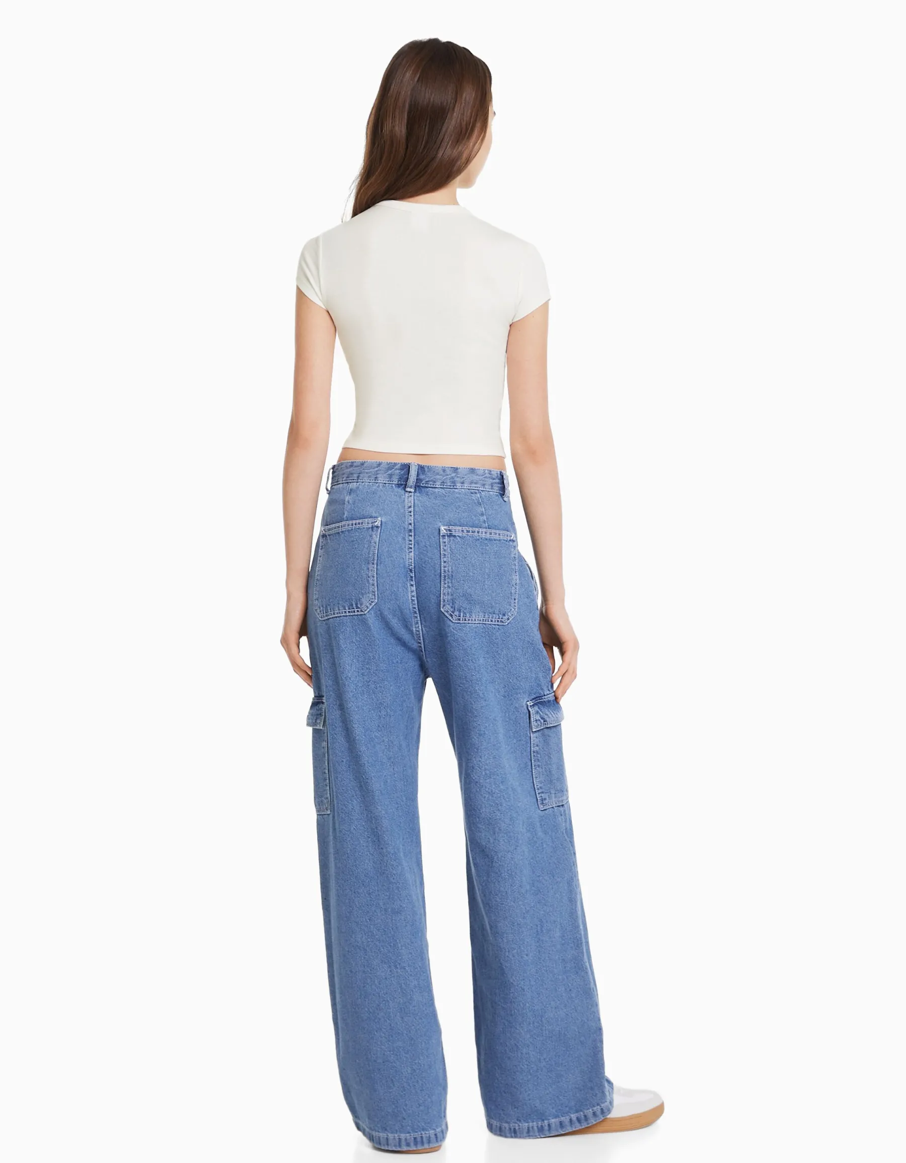 BERSHKA T-shirt manches courtes imprimé Noir Best