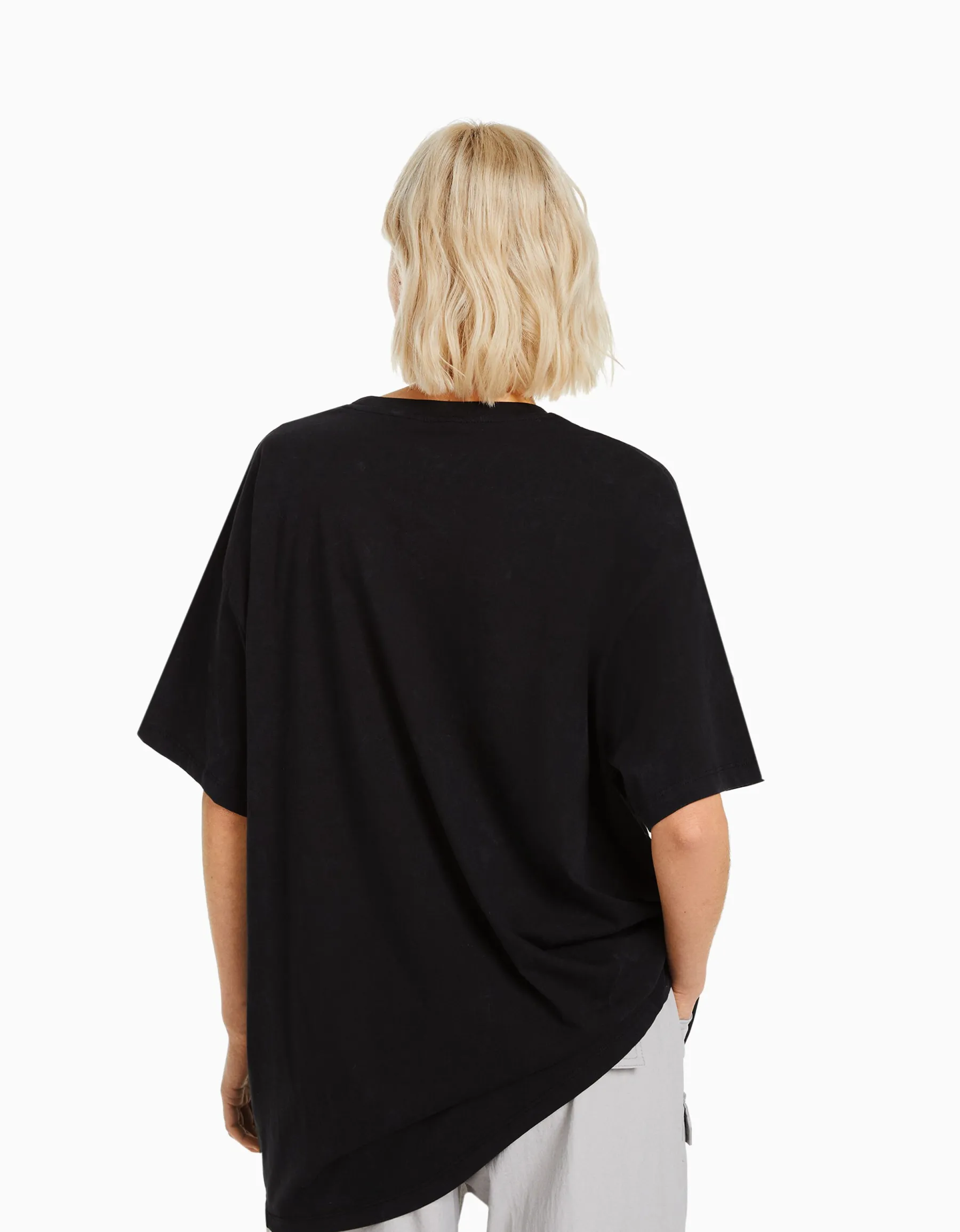 BERSHKA T-shirt manches courtes imprimé Harry Potter Noir Best Sale
