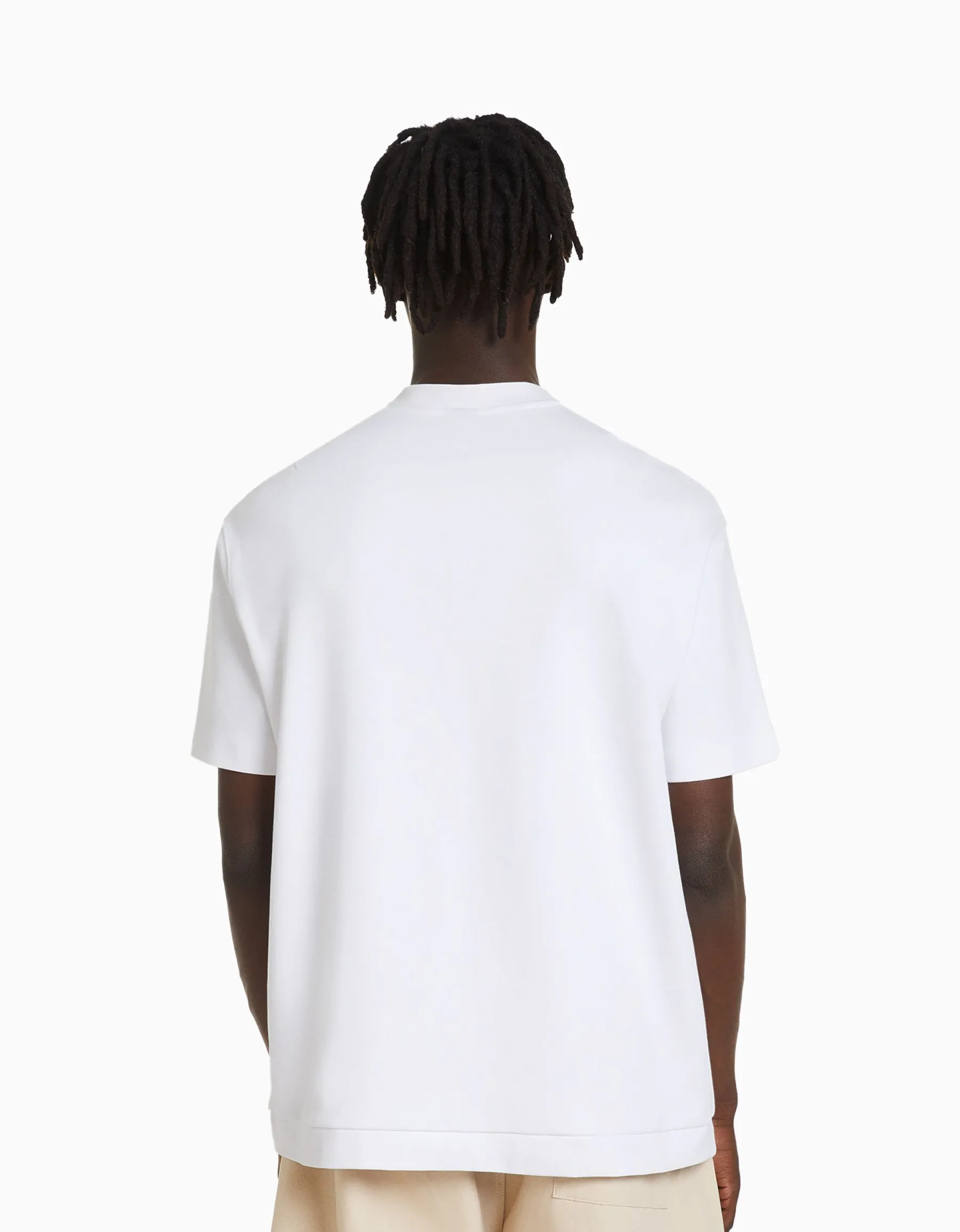 BERSHKA T-shirt manches courtes interlock Blanc Online