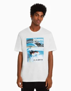 BERSHKA T-shirt manches courtes regular fit 24h LE MANS Camel Flash Sale