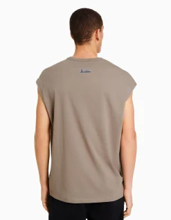 BERSHKA T-shirt sans manches oversize Gris Cheap