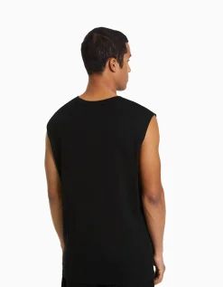 BERSHKA T-shirt workwear sans manches Blanc Cheap