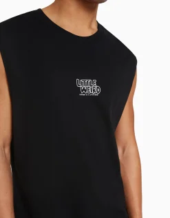 BERSHKA T-shirt workwear sans manches Blanc Cheap