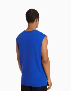 BERSHKA T-shirt workwear sans manches Blanc Sale
