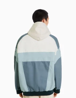 BERSHKA Veste en jean racing Bleu Online
